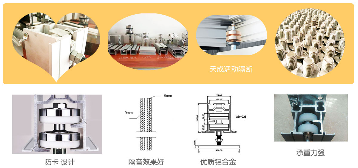 活动隔断配件性能展示