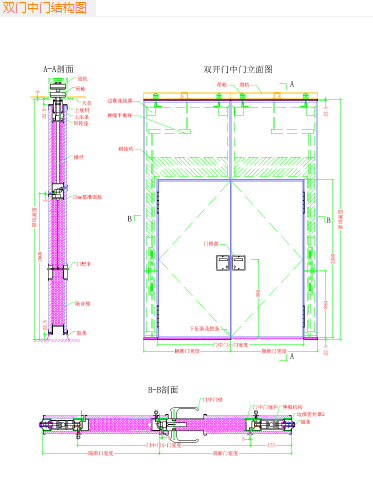 门中门隔断结构图